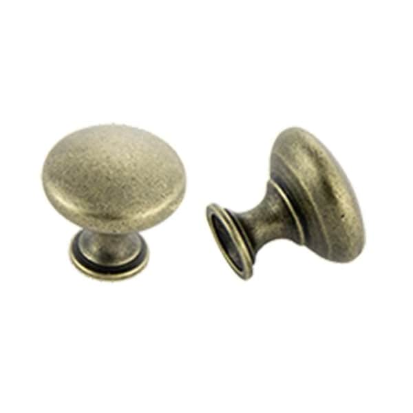 Crown 1-1/16" Diecast Cabinet Knob Antique Brass Finish - CHK910AB
