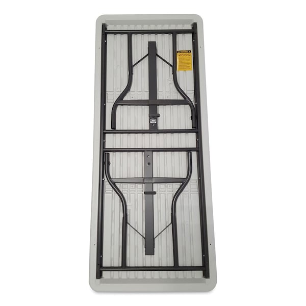 Iceberg Rectangle Folding Table, 72" W, 30" L, 29" H, Platinum Top, Blow-Molded High-Density Polyethylene - 65223