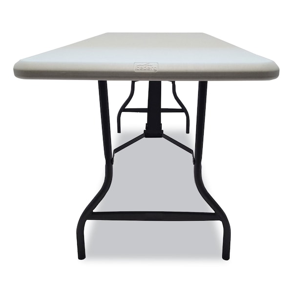 Iceberg Rectangle Folding Table, 72" W, 30" L, 29" H, Platinum Top, Blow-Molded High-Density Polyethylene - 65223