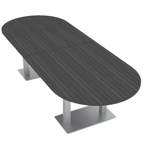 Skutchi Designs Racetrack Shaped 10 Person Conference Room Table, 46" W, 10 ft L, 29" H, Asian Night - HAR-RAC-46X119-DOU-ASIANNIGHT