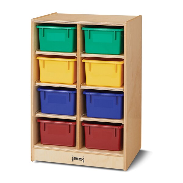 Jonti-Craft 8 Cubbie-Tray Mobile Unit, with Colored Trays - 0606JC