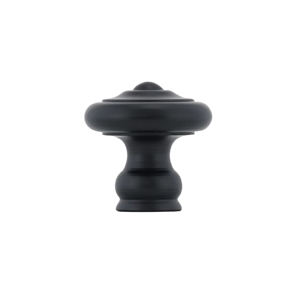 Richelieu 1 3/16 in (30 mm) Matte Black Traditional Forged Iron Cabinet Knob - BP260730900