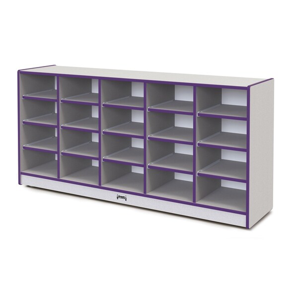 Jonti-Craft Rainbow Accents 20 Tub Mobile Storage, without Tubs, Purple - 4020JCWW004