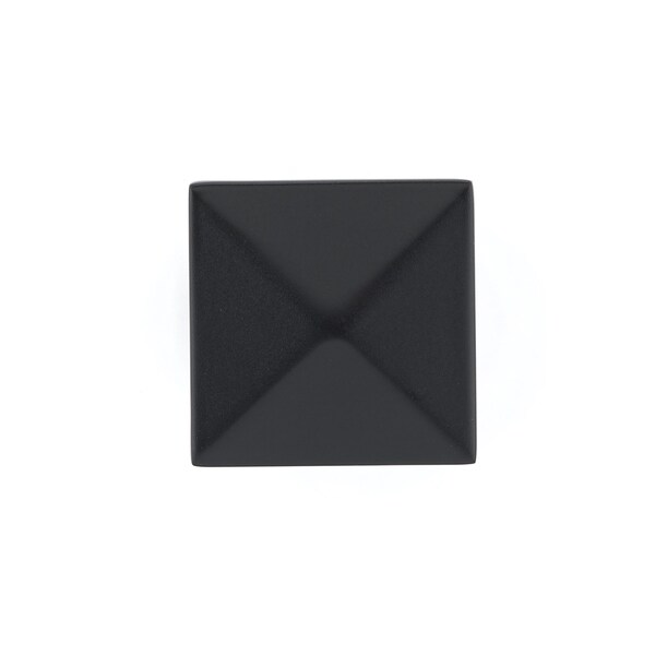 Richelieu 1 1/4 in. X 1 1/4 in. (32 mm x 32 mm) Matte Black Contemporary Metal Cabinet Knob - BP53082900