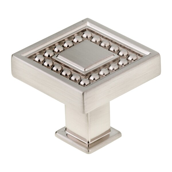Richelieu 1 5/16 in (33 mm) x 1 5/16 in (33 mm) Brushed Nickel Transitional Cabinet Knob - BP87953333195
