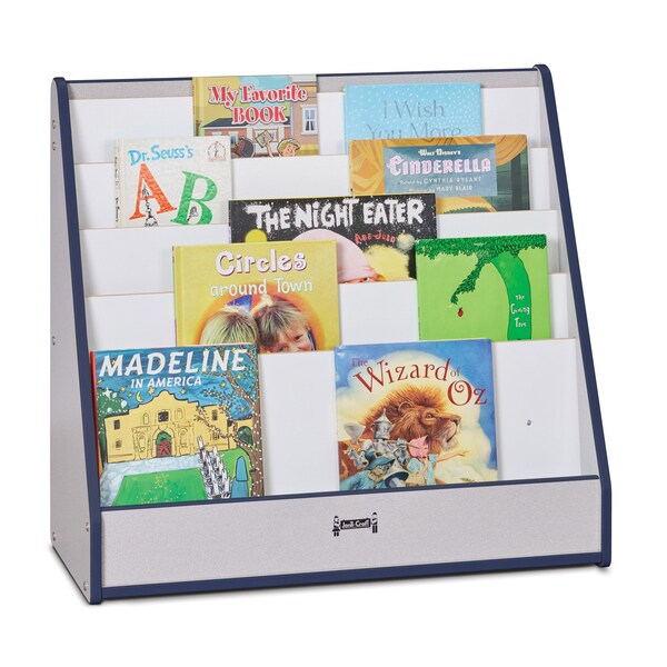 Jonti-Craft Rainbow Accents Flushback Pick-a-Book Stand, Navy - 3514JCWW112