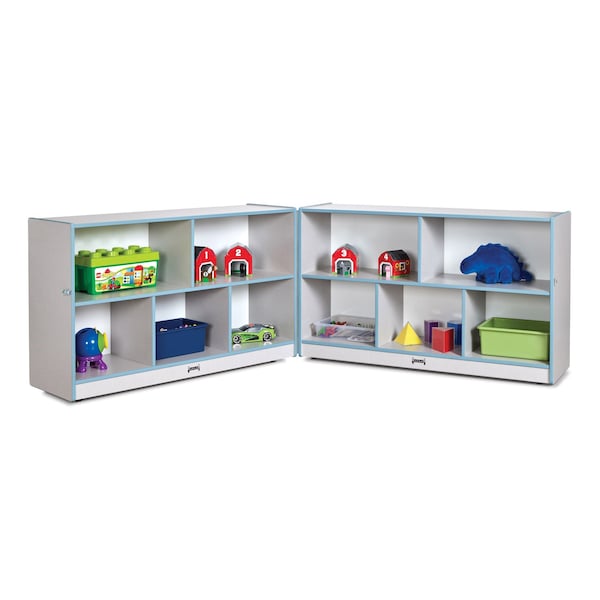 Jonti-Craft Rainbow Accents Low Mobile Fold-n-Lock, Coastal Blue - 0292JCWW131