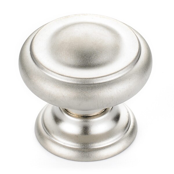 Richelieu 1 3/16 in (30 mm) Matte Nickel Traditional Metal Cabinet Knob - BP8632184