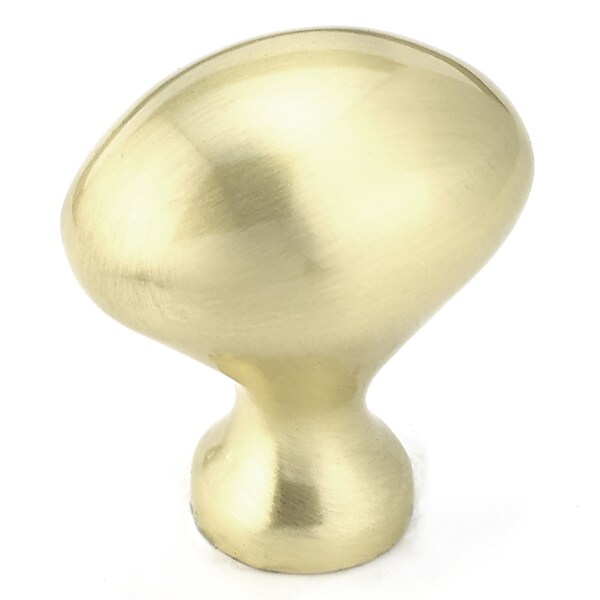 Richelieu 1 3/16 in (30 mm) x 25/32 in (20 mm) Satin Brass Traditional Cabinet Knob - BP4443160