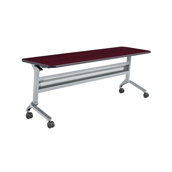 Safco Rectangle Flip-N-Go 24 x 72" Rectangular Training, 72 W, 24 L, 29 H, Laminate Top Top - LF2472TSLVRMH