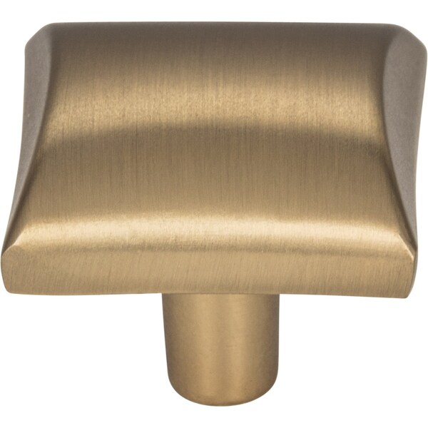 Elements By Hardware Resources 1-1/8" Overall Length Satin Bronze Square Glendale Cabinet Knob - 525SBZ