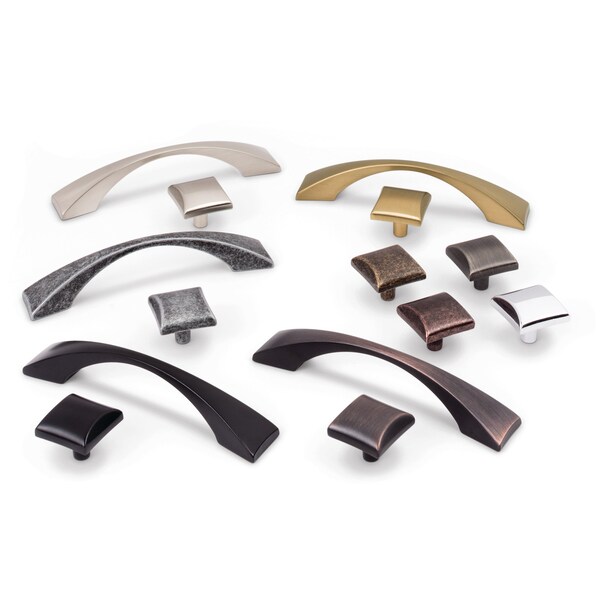 Elements By Hardware Resources 1-1/8" Overall Length Satin Bronze Square Glendale Cabinet Knob - 525SBZ