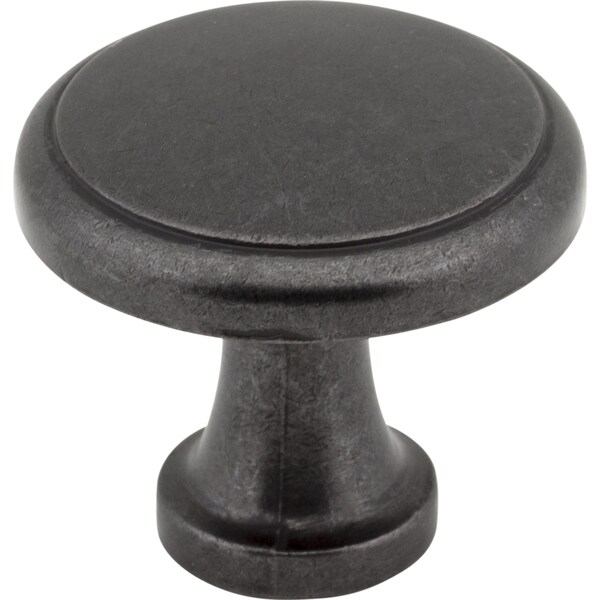 Elements By Hardware Resources 1-3/16" Diameter Gun Metal Gatsby Cabinet Mushroom Knob - 3970-DACM