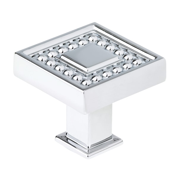 Richelieu 1 5/16 in (33 mm) x 1 5/16 in (33 mm) Chrome Transitional Cabinet Knob - BP87953333140