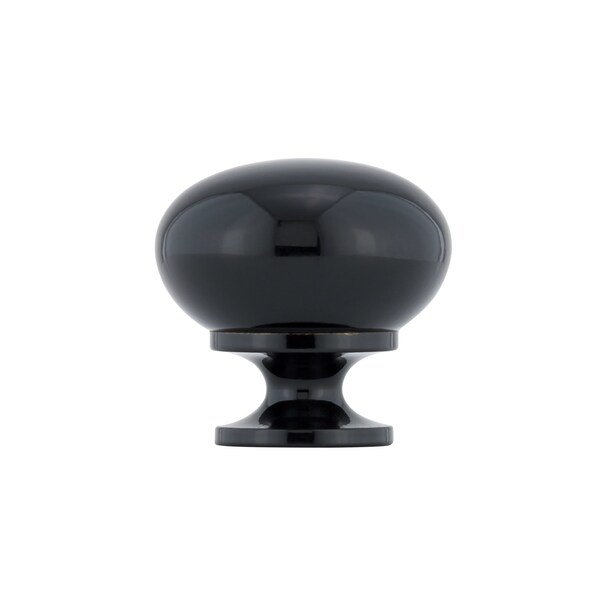 Richelieu 1 1/4 in (32 mm) Black Traditional Brass, Hollow Metal Cabinet Knob - BP492390