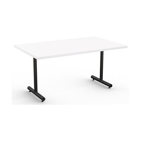 Special-T Table, Black Base, 30inWx60inLx29inH, White - SCTKING3060BWH