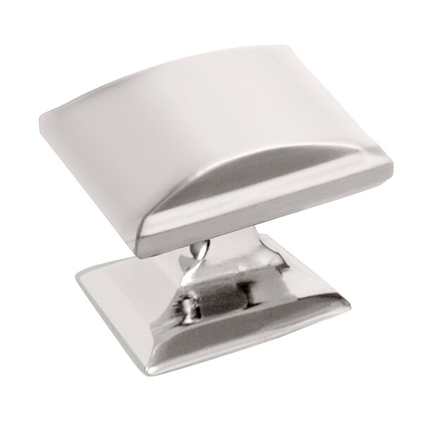 Amerock Candler 1-1/4 inch 32mm Length Polished Nickel Cabinet Knob - 2000694
