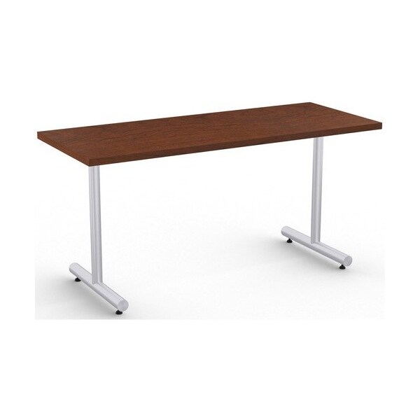 Special-T Table, Metallic Sand Base, 24inWx60inLx29inH, Mahogany - SCTKING2460SMG