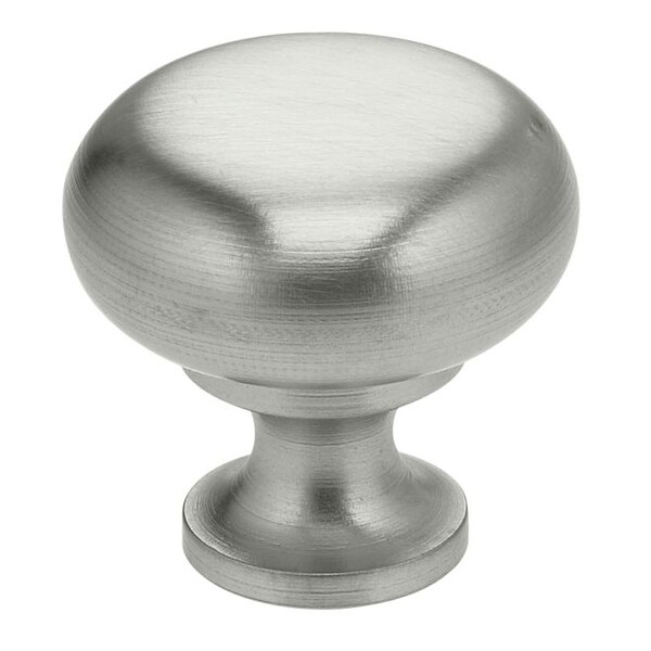 Omnia Round Cabinet Knob Satin Stainless Steel 1-3/16" - 9100/30.32D