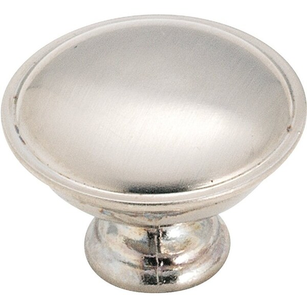 Amerock Cabinet Knob, 78 in Projection, Zinc, Brushed Chrome - 1875423