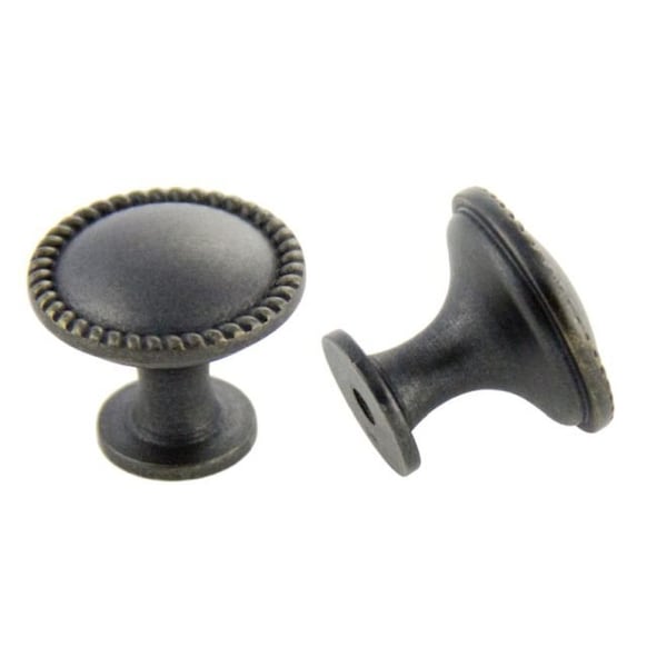 Crown 1-1/5" Rope Cabinet Knob Weathered Black Finish - CHK972DACM