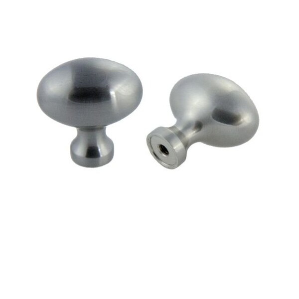 Crown 1-1/4" Football Cabinet Knob Satin Nickel Finish - CHK83990SN