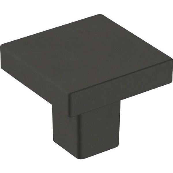 Amerock Monument BP36905FB Cabinet Knob, 1 in Projection, Zinc, Matte Black, 6PK - 6PK36905FB