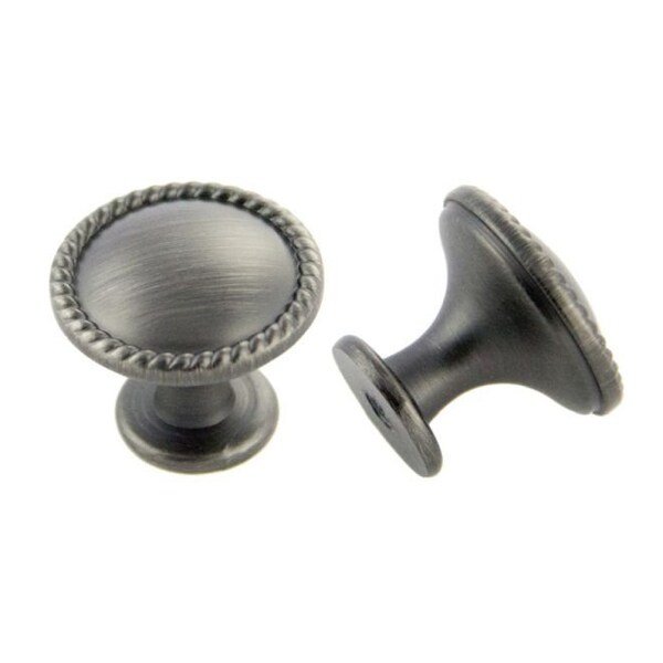 Crown 1-1/5" Rope Cabinet Knob Satin Pewter Finish - CHK972APH