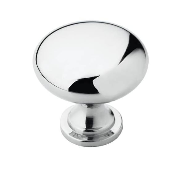 Amerock BP5300526-10PACK 1-1/4" (32 mm) Diameter Value Cab Knob Bright Chrome - BP5300526-10PACK