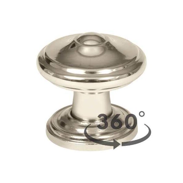 Amerock BP55341PN 1-1/4" (32 mm) Diameter Revitalize Cab Knob Bright Nickel - BP55341PN