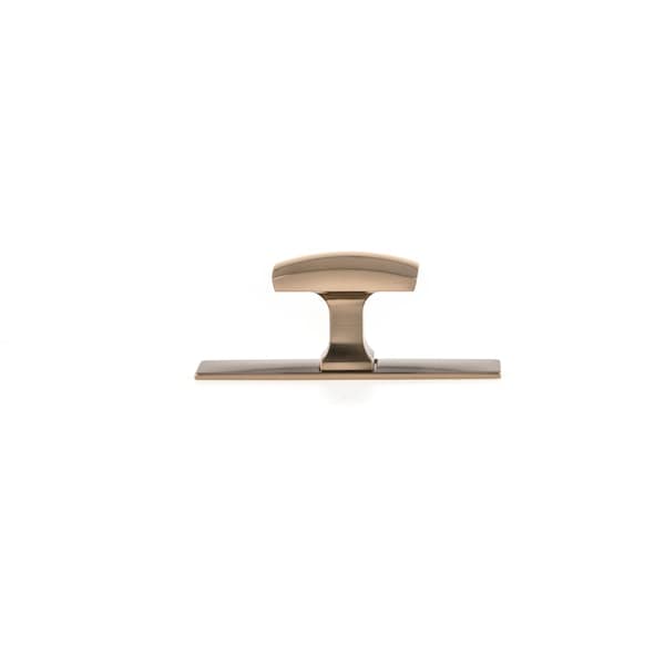 Richelieu 3 17/32 in (90 mm) x 1 1/4 in (31 mm) Champagne Bronze Contemporary Cabinet Knob Backplate Abbeydale - BP224543CHBRZ