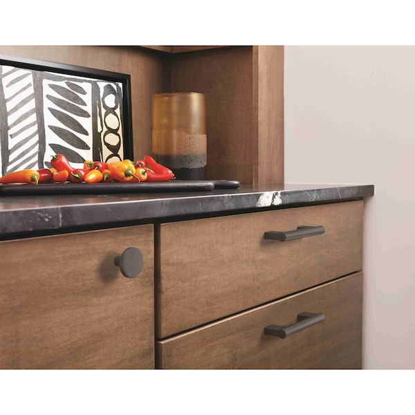 Amerock Versa 1-3/8 in 35 mm Diameter Matte Black Cabinet Knob - BP36904FB