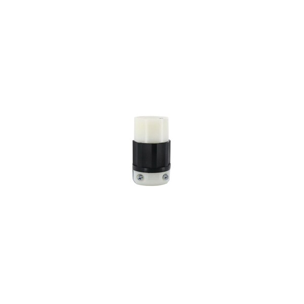 Conector de bloqueo de 30A Leviton 4P 4W 120/208Vac Negro/Blanco - 3433-C