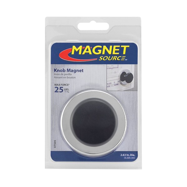 Master Magnetics Magnet Source 1.25 in. L X 2.65 in. W Black Knob Magnet 25 lb. pull 1 pc - 07505