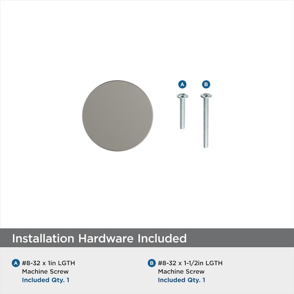 Amerock Radius 1-1/4 in 32 mm Diameter Satin Nickel Cabinet Knob - BP36864G10