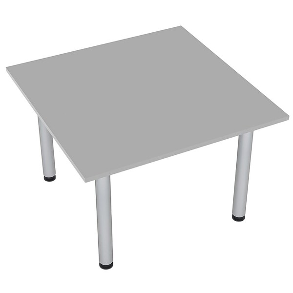 Skutchi Designs Square 4 Person Conference Room Table, 46" W, 46" L, 29" H, Light Gray - HAR-SQ-46-POST-XD01