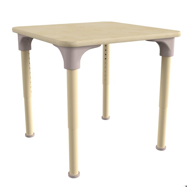 Flash Furniture 24 in W, 24 in L, 23 in H, Beechwood, Birch Plywood, Steel, Beech - MK-ME088023-GG