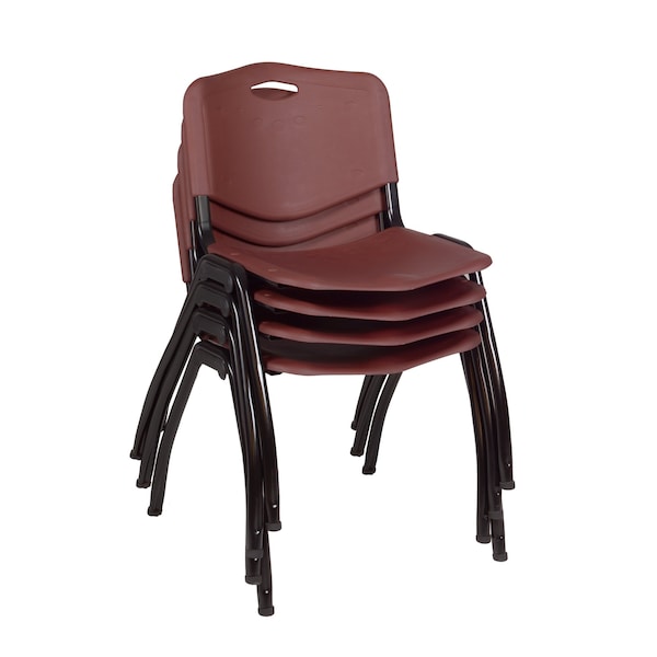 Regency Kee Training Table W/ 2 M Stack Chairs, 66 in W, 24 in L, Neo Walnut - MT6624NWBPCM47BY