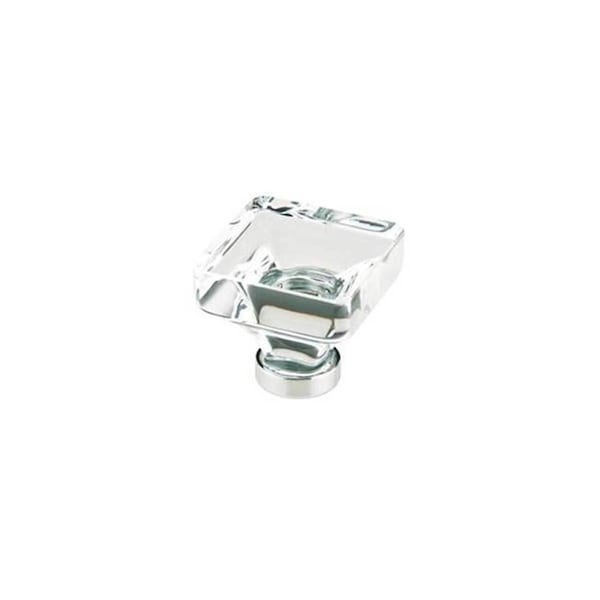 Patioplus 1.375 in. Square Cabinet Knob, Bright Nickel - PA2155477