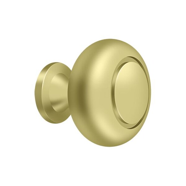 Deltana Knob Round Groove Bright Brass - KR119U3