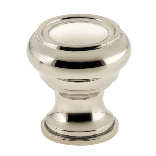 Omnia Traditional Cabinet Knob Bright Nickel 1-1/4" - 9045/31.14
