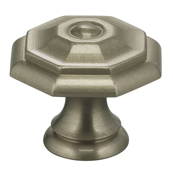 Omnia Octagonal Cabinet Knob Satin Nickel 1-3/16" - 9145/30.15