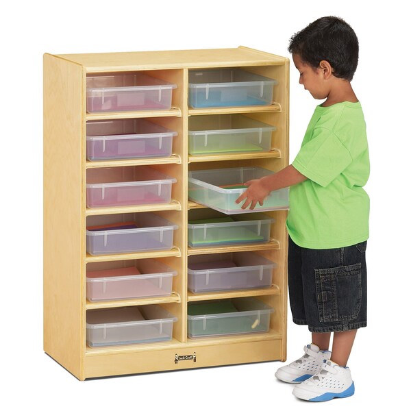 Jonti-Craft 12 Paper-Tray Mobile Storage, with Clear Paper-Trays - 06130JC