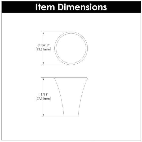 Hickory Hardware Maven Collection Knob 15/16 Inch Diameter Satin Nickel Finish - H078777SN