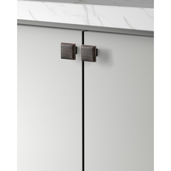 Sapphire Accent Series 1-1/4 in. Modern Oil Rubbed Bronze Square Cabinet Knob (5-Pack) - SP-1071-K-ORB-5