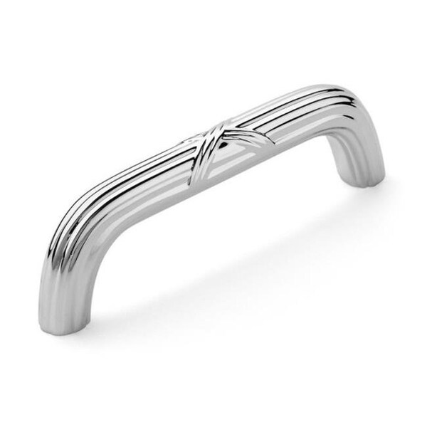 Dynasty Hardware Dynasty Hardware P-2432-26 Super Saver Ribbon & Reed Cabinet Pull; Polished Chrome - P-2432-26