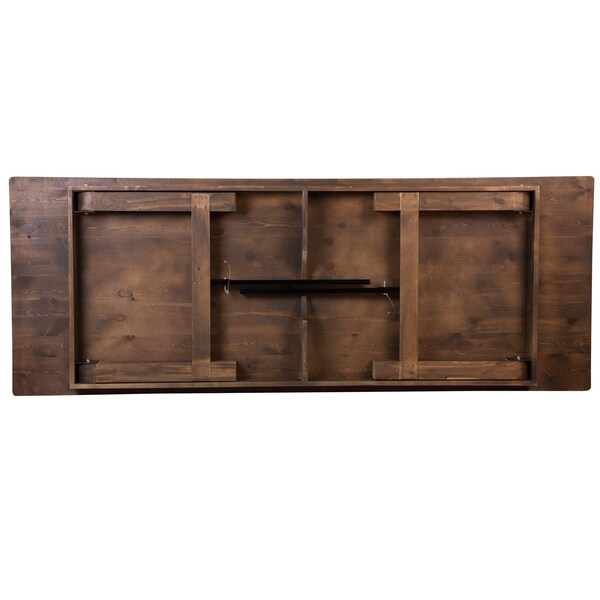 Flash Furniture Rectangle Antique Farm Table, 40" W, 108" L, 30" H, Wood Top, Wood Grain - XA-FARM-14-GG