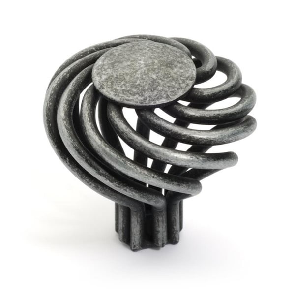 Dynasty Hardware Super Saver Birdcage Spiral Cabinet Knob Antique Pewter - K81495AP