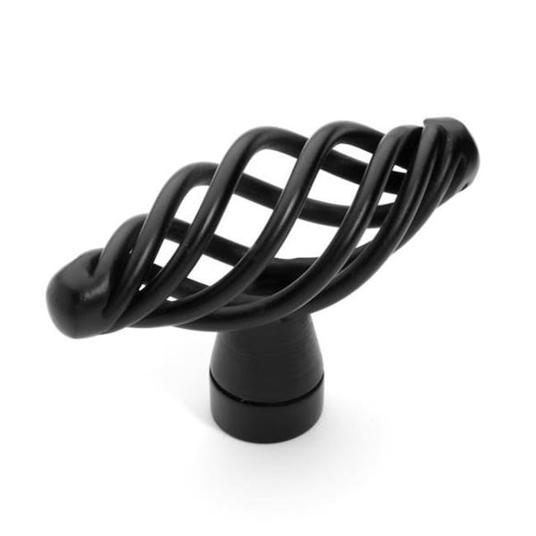 Dynasty Hardware Dynasty Hardware S-2001-50-BLK Super Saver Birdcage Cabinet Knob; Black - S-2001-50-BLK