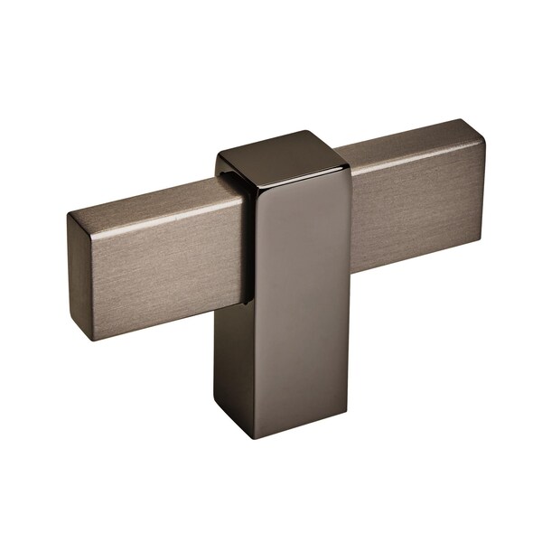 Amerock Mulino 2-3/8 in 60 mm Length Black Brushed Nickel/Black Nickel Cabinet Knob - BP36720BBNBN